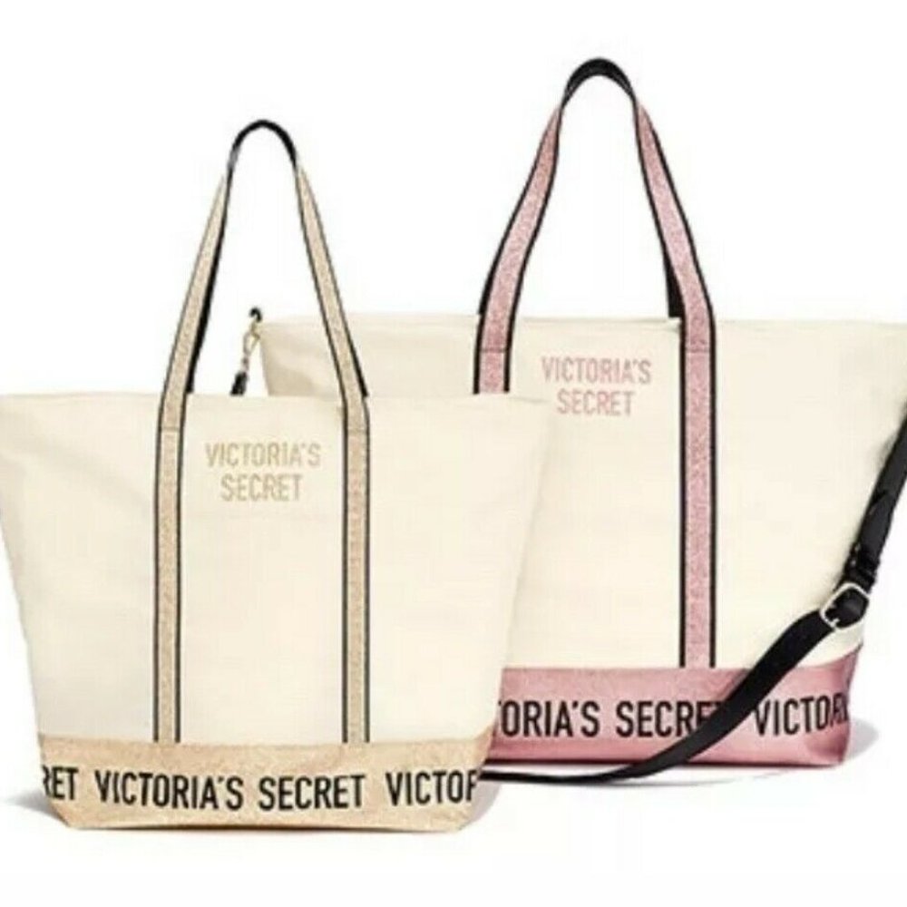 2 Victorias Secret Tote Shopping, Travel, Gym Bags SEXY